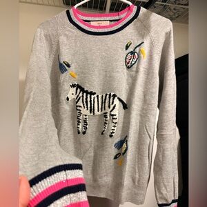 Folk Pink and Gray Striped Knit